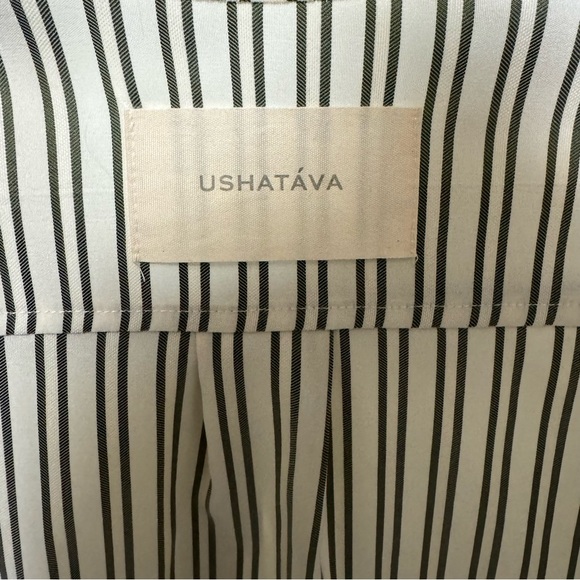 Ushatava Designer Button-Up Collared Top And Pant Striped Set Size XS - Picture 6 of 9